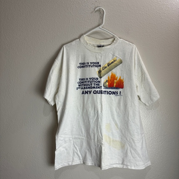 Oneita Vintage Constitution 2nd Amendment Size XL 93 - Picture 1 of 9